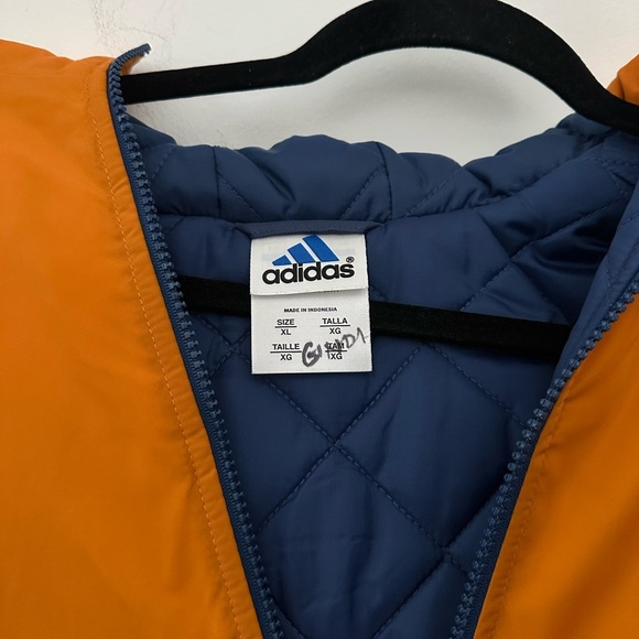 Adidas Vintage Orange and Navy Windbreaker - Picture 4 of 7